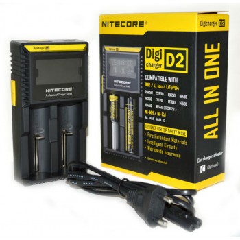 Nitecore D2 ni-mh ve li-ion 18650 PİL ŞARJ CİHAZI - Xtar VC2, Sony VTC6, Sony VTC5A, VTC5, LG HG2