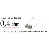 Nİ80 NİCHROME 0.4 OHM VE 0.5 OHM HAZIR SARIM TEL