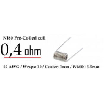 Nİ80 NİCHROME 0.4 OHM HAZIR SARIM TEL